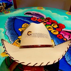 Cowboy Hat Ladies Buckstitch on brim